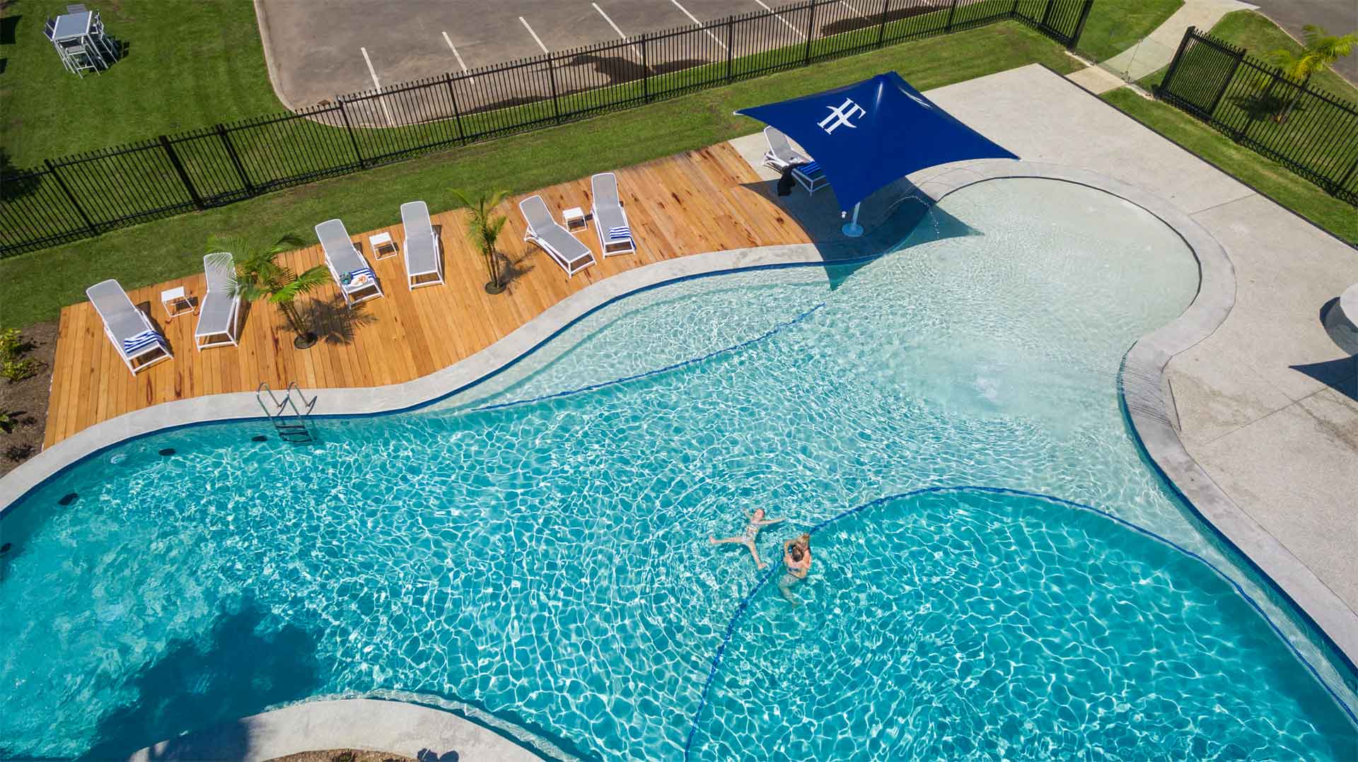 10. Hotel Forster birds eye view of new oasis pool